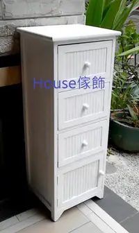 在飛比找蝦皮購物優惠-*︵House傢飾︵*鄉村風格~洗白三抽一門斗櫃/收納櫃【☆