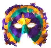 Mardi Gras Hoot Feather Venetian Mask Costume Party Masquerade Prom PGG