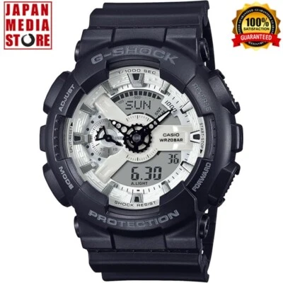 CASIO G-SHOCK GA-110WD-1AJF Black and Brilliant White Analog Digital Men Watch