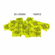 NEW 100PCS REFLECTOR SHEET 20X20MM REFLECTIVE TAPE TARGET (FLUORESCENT GREEN)