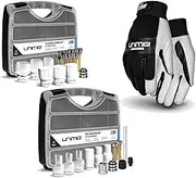 2x UNIMIG T2 T3W Tig Torch Starter Kits Welding Gun Consumables Lens Collets Ceramic Quartz Cup Welder, Free Gloves - U42006 / U42005