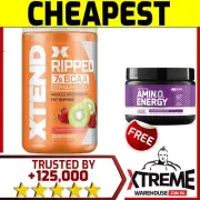 SCIVATION XTEND RIPPED 30SRV BLUEBERRY LEMON//BCAA's SHRED AMINO ACIDS FAT BURN