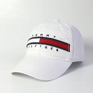 美國百分百【Tommy Hilfiger】帽子 TH 配件 棒球帽 遮陽帽 鴨舌帽 經典 LOGO 男女 白色 AD98