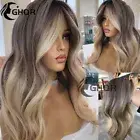Wig HumanHair Highlight 13x6 Lace Frontal Grey Ash Blonde Brazilian Virgin Hair