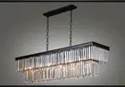 Continental Iron rectangular personality restaurant crystal chandelier lighting