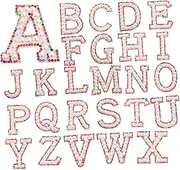 OSALADI 26Pcs Bling Glitter Letter Patches for Craft Projects Stylish Alphabet Applique for Clothing Bags and Accessories for Customizing Outfits and Repairs