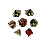 LPG Dice RPG Set Inscripted Dragon Red