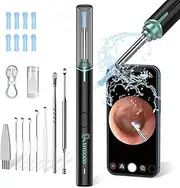 Ear Wax Removal Kit Ear Camera 1920P FHD Wireless Ear Cleaner Ear Wax Remover with 8 PCS Ear Spoon, 3.9mm Waterproof Ear Otoscope Endoscope for iPhone, Ipad & Android Smart Phones
