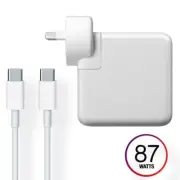 87W USB-C Power Adapter Charger 2M Type-C Cord for Apple Macbook Air Pro Laptop