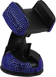 FUTUREORYY Bling Car Phone Holder Adjustable Rhinestone Mount for Windshield Dashboard Elegant Multifunctional Design for Air Vent Navigation Suction Cup Stand