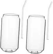 HAKIDZEL Drinkware›Cocktail › 4pcs Glass Drinking Cups for Cocktails Beer Tea Portable Mugs Creative Water Cup