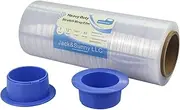 Jack&Sunny Stretch Film Wrap 6"-12" x 1000 Feet 80 Gauge (Pack of 1 Roll) Black for Moving Shipping Packing Depot&Storage Industrial Hand Plastic Stretch Wrap Film 12" Clear with Hand Saver
