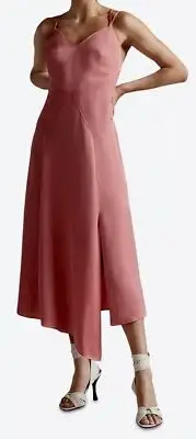 TED BAKER Odinne Dusky Pink Paneled Slip Dress NEW Womens 0 US 2 4 US 10