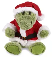 DolliBu Santa Alligator Stuffed Animal Soft Plush Toy with Santa Outfit, 8 Inch