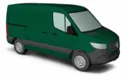 HO 1:87 Busch # 53402 - 2018 MB Sprinter Cargo Van w/ Short Wheelbase - Dark Gre