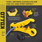 Universal Cable Stripper Cutter For Flat Round TV/UTP Cat5 Cat6 Wire Coax Tool