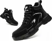 [ZSDZSZ] Steel Toe Cap Boots Mens Waterproof Safety Boots Women Lightweight Safety Trainers Non Slip Work Boots