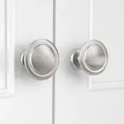 HOMOTEK 10 Pack Cabinet Knobs Drawer Zinc Stepped Round Kitchen,Cupboard, Bathr