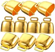 Parliky 10pcs Heavy Duty Metal Cow Bells Vintage Style Bell Farm Animal Ornaments for Cattle