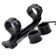 Black Ultralight Double Rings Scope Mount 25.4/30mm Cantilever Picatinny Rail