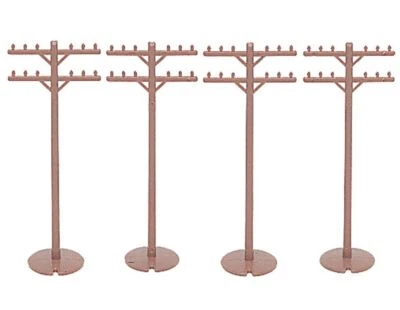New HO Scale Telephone Poles (12 Piece) by Bachmann