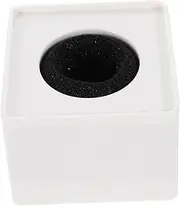 Abaodam Portable Abs Microphone Logo Flag Station White Square Cube Shaped Design for Interviews Press Conferences Ktv and Corporate Events Durable with Logo Display