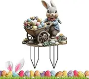 Decorative Easter Garden Stakes - Decorative Garden Signs | 2D Acrylic Holiday Decorations Outdoor Signs, Farmhouse Rustic Decor for Home