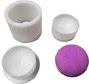 Plastic 3D Bath Salt Ball Round Solid Ball Shaped Doughnut-Shaped Shampoo Press bar Mold 2.5inch 6.35CM Diameter max Volume 95g Bath Bomb soap Mold (Sphericity)