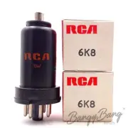 2 RCA 6K8/VT-167A/ CV1944 Triode Hexode Frequency Mixer Valve- BangyBang Tubes