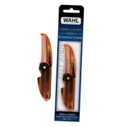 Beard & Mustache Folding Comb for Men's Grooming - 1 Count (Pack of 1) Brown