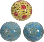 Cabilock 3pcs Floating Ceramic Balls Delicate Home Decor for Tea Tables Fish Tanks Aquariums and Pools Adorable Craftsmanship with Retro Style