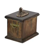 Fresian Horse wooden urn with a statuette Art-Dog