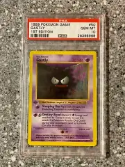 PSA 10 Gem Mint Gastly Pokemon Card First Edition Shadowless 50/102