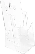 DECHOUS Folding Rack Clear Shelves booklets Holders File Display Stand File Manager File Stands brochures Display Holder brochures Holder Magazine Stand Shelf a4 Acrylic Desktop