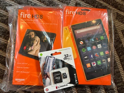 Fire HD 8 Tablet | 8" HD Display, 32 GB, Yellow, 8 Generation + Show Mode Dock