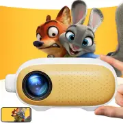 Mini Portable Projector for Iphone - HD 1080P Support Pico Movie Projector to Wa