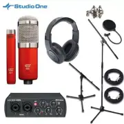 PreSonus AudioBox USB 96 25th Interface MXL 550/551R Studio Bundle w/ Studio One