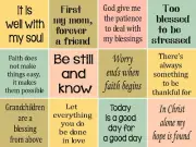 STENCIL "SET X" 12PC SHELF SITTER SET -INSPIRATIONAL REUSABLE SIGN STENCILS