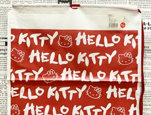 【震撼精品百貨】Hello Kitty 凱蒂貓 HELLO KITTY日本SANRIO三麗鷗KITTY縮口袋/購物袋-英文紅*92084 震撼日式精品百貨