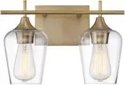 Savoy House Octave 2 Light 14" Bathroom Vanity Light - Warm Brass