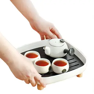 PUSH!品茗茶具 茶盤水果盤茶杯托盤茶臺杯子收納瀝水盤正方形T01 (5折)
