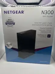 NETGEAR N300 Wifi Router V5 4-Port Wireless Router & Power Cord (New In Box)