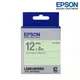 EPSON LK-4GAS 綠底灰字 標籤帶 淡彩系列 (寬度12mm) 標籤貼紙 S654423