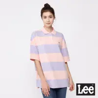 在飛比找momo購物網優惠-【Lee 官方旗艦】女裝 短袖polo衫 / 粗條紋 撞色寬