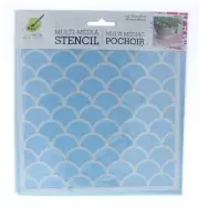 Color Factory Multi Media Stencil Rising Sun Waves Emboss Stencil Scrapbook Wall