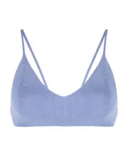 ribbed-knit bralette M Blue