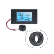 AC110V 220V 100A Digital Ammeter Voltmeter Energy Power Meter LCD Blue Backlight