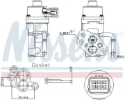 EGR GAS RECIRCULATION VALVE NIS98168 NISSENS I