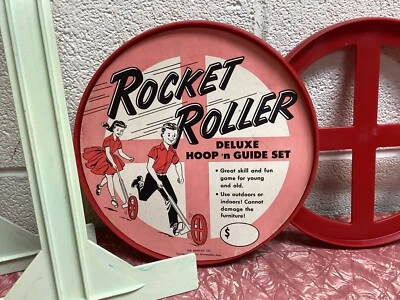 ANTIQUE VINTAGE Toy Rocket Roller Rola Hoop & Guide Set Benn-ett Company Minn.