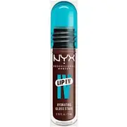 NYX PMU Lip Iv Hydrating Gloss Stain, Lip Gloss - Mocha Me Wet, Mocha Me Wet